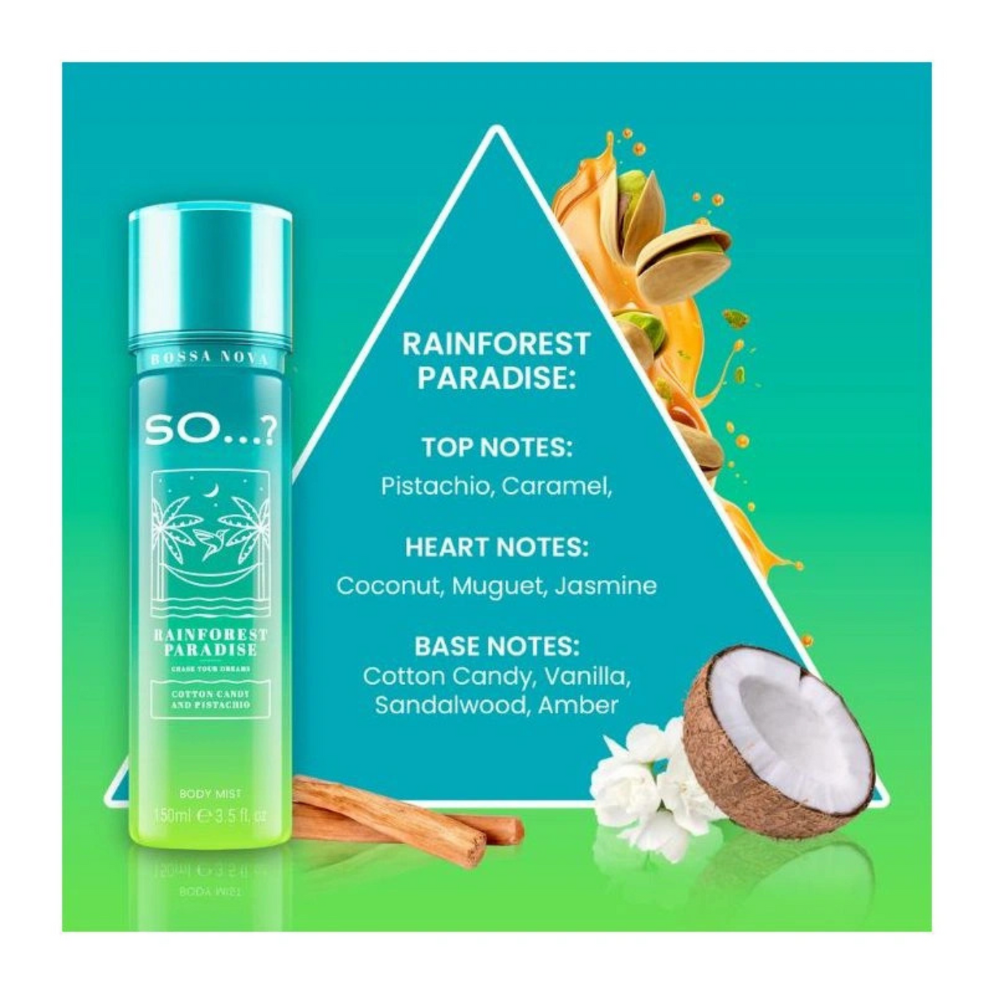 Brume pour le corps So …? BOSSA NOVA 150 ml parfum au choix Collection Temporaire