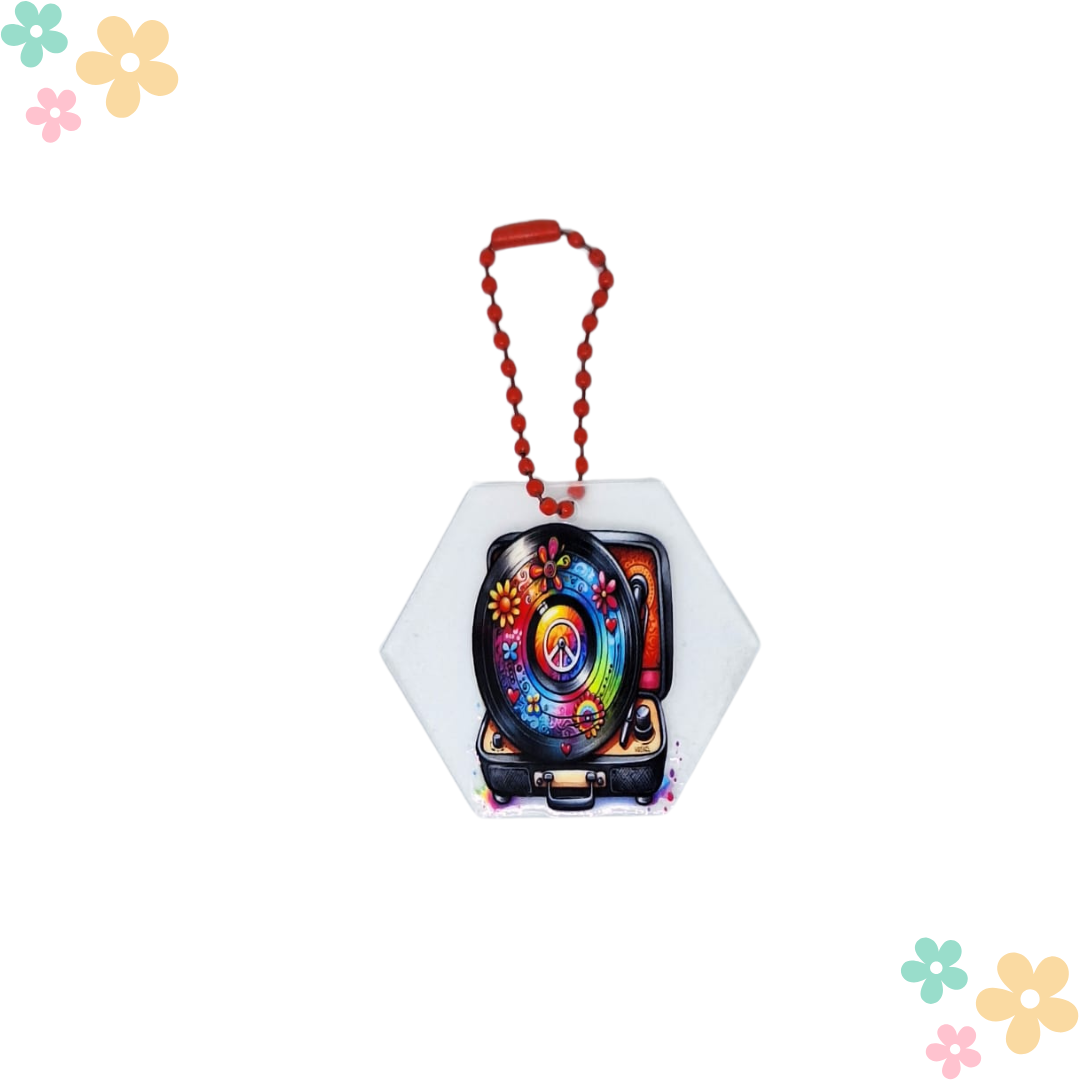 Porte-clés rétro personnalisable – Cadeau original fait main