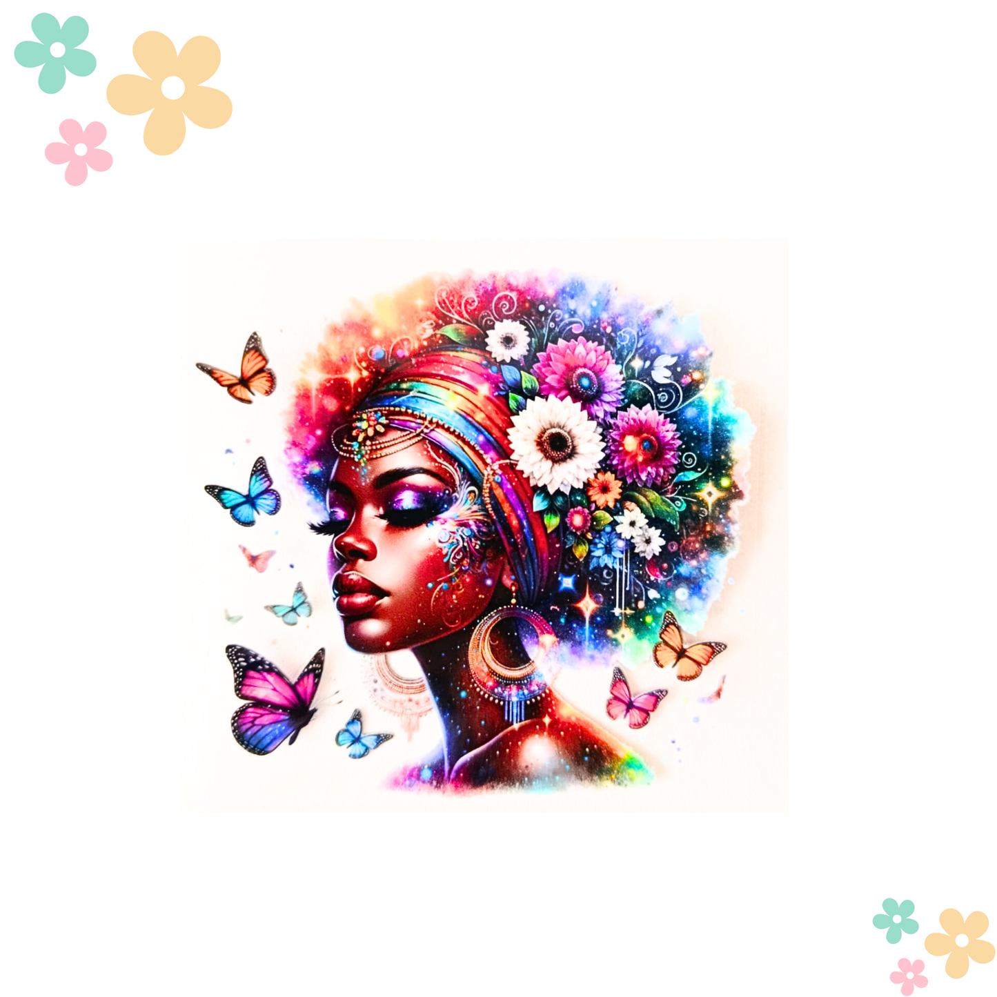 Visage Papillon Multicolore