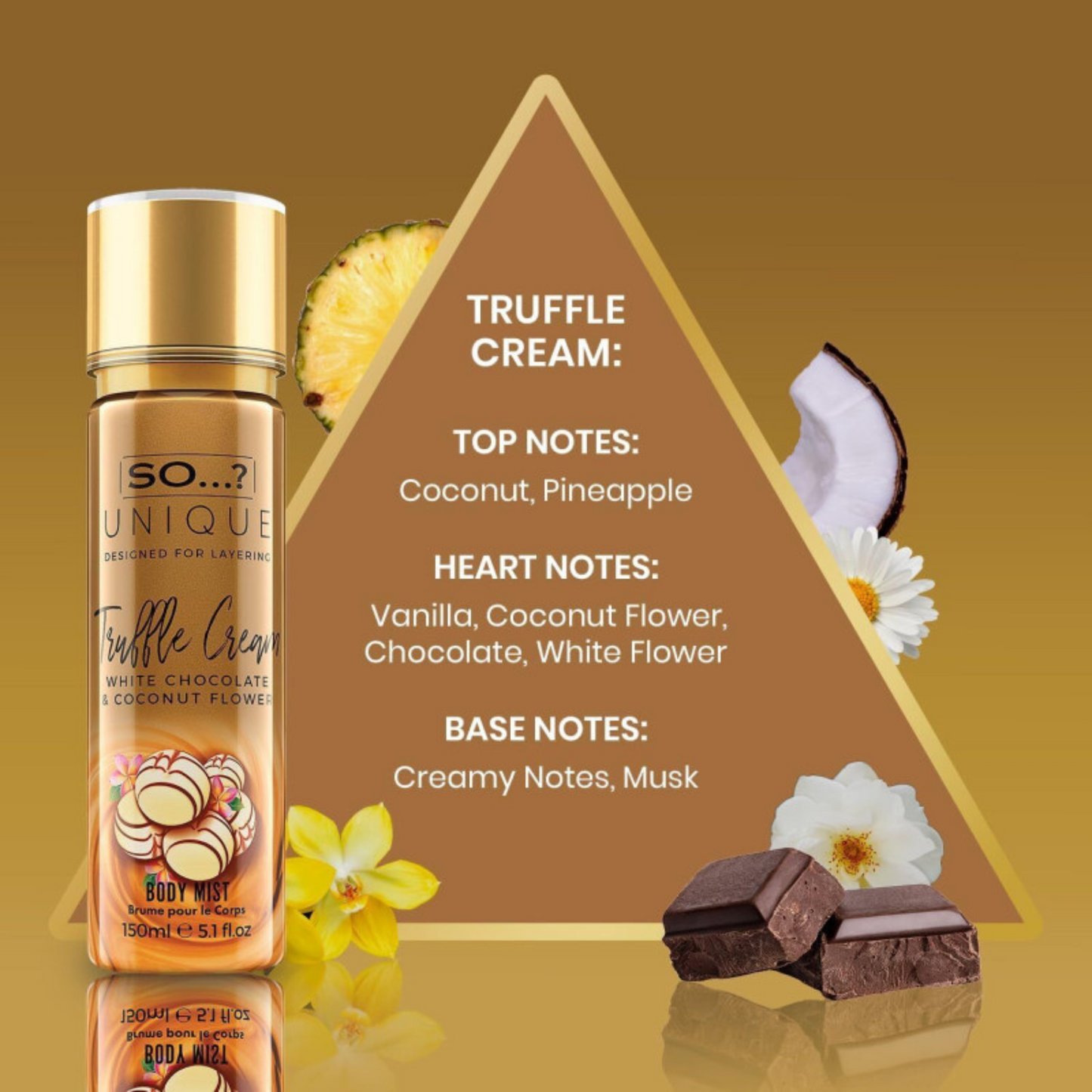 Brume pour le corps So …? UNIQUE 150 ml - Truffle Cream