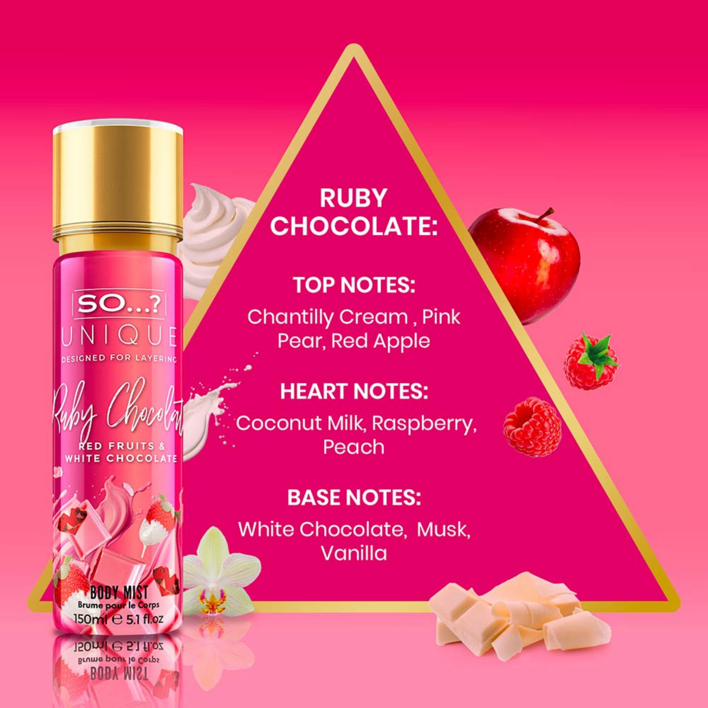 Brume pour le corps So …? UNIQUE 150 ml - Ruby Chocolate