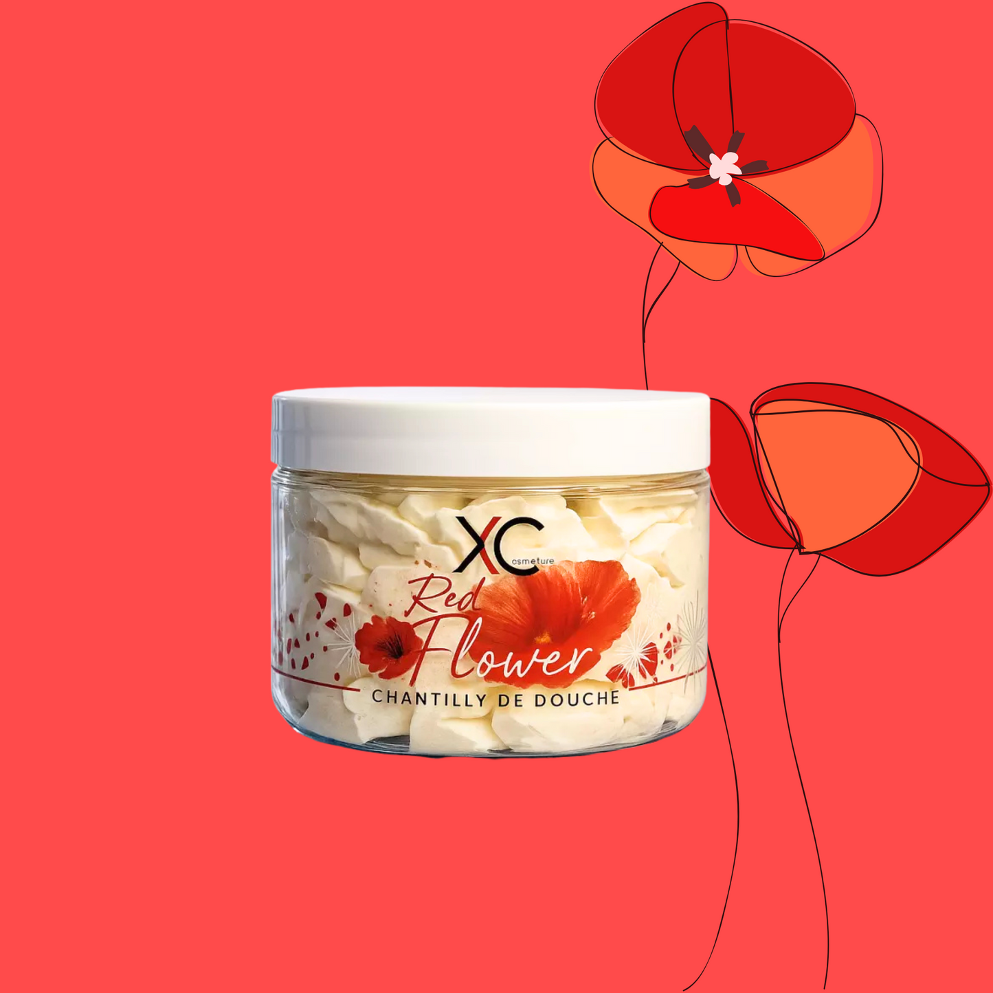 Chantilly de douche - 100G - Red Flower