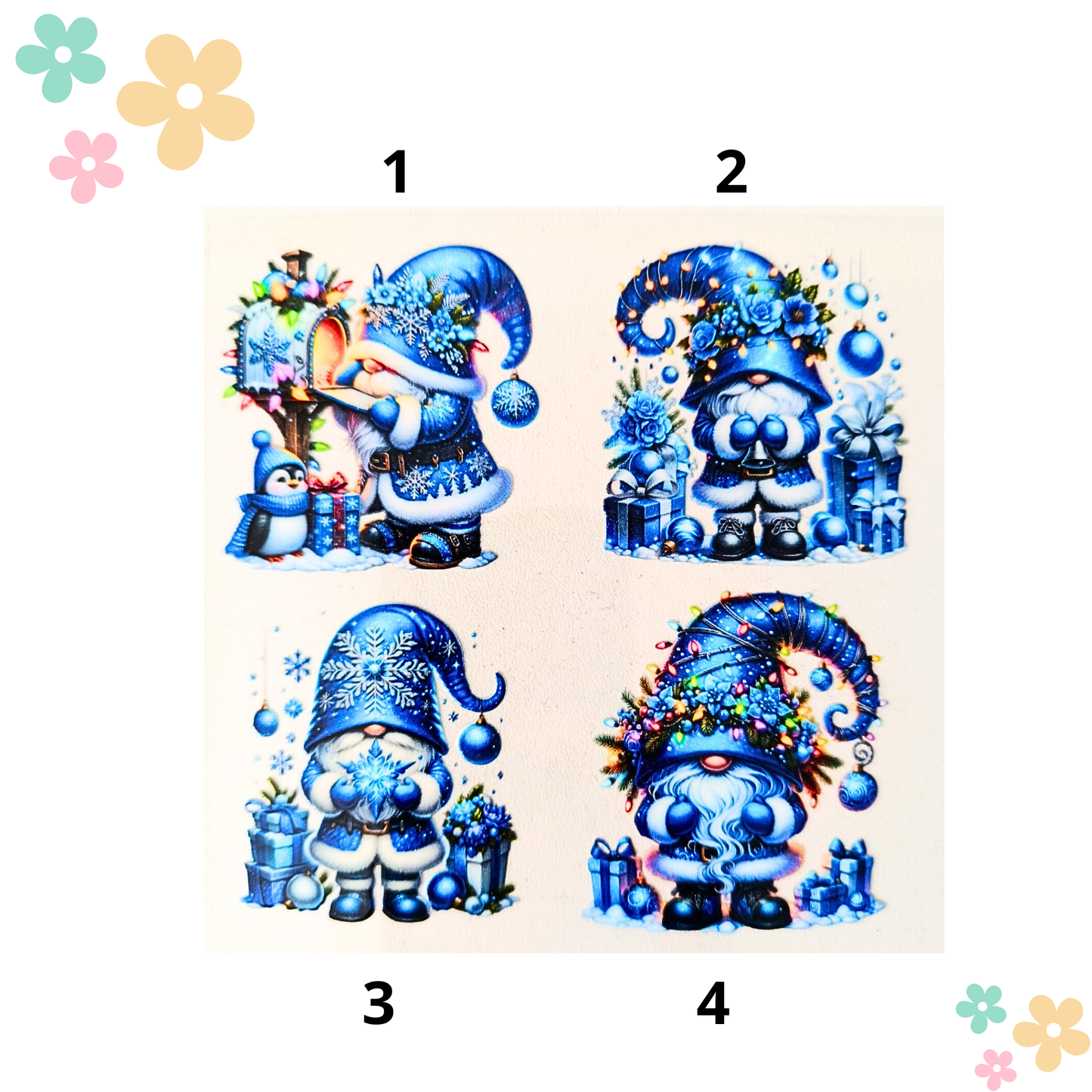 Gnomes noël bleu #1