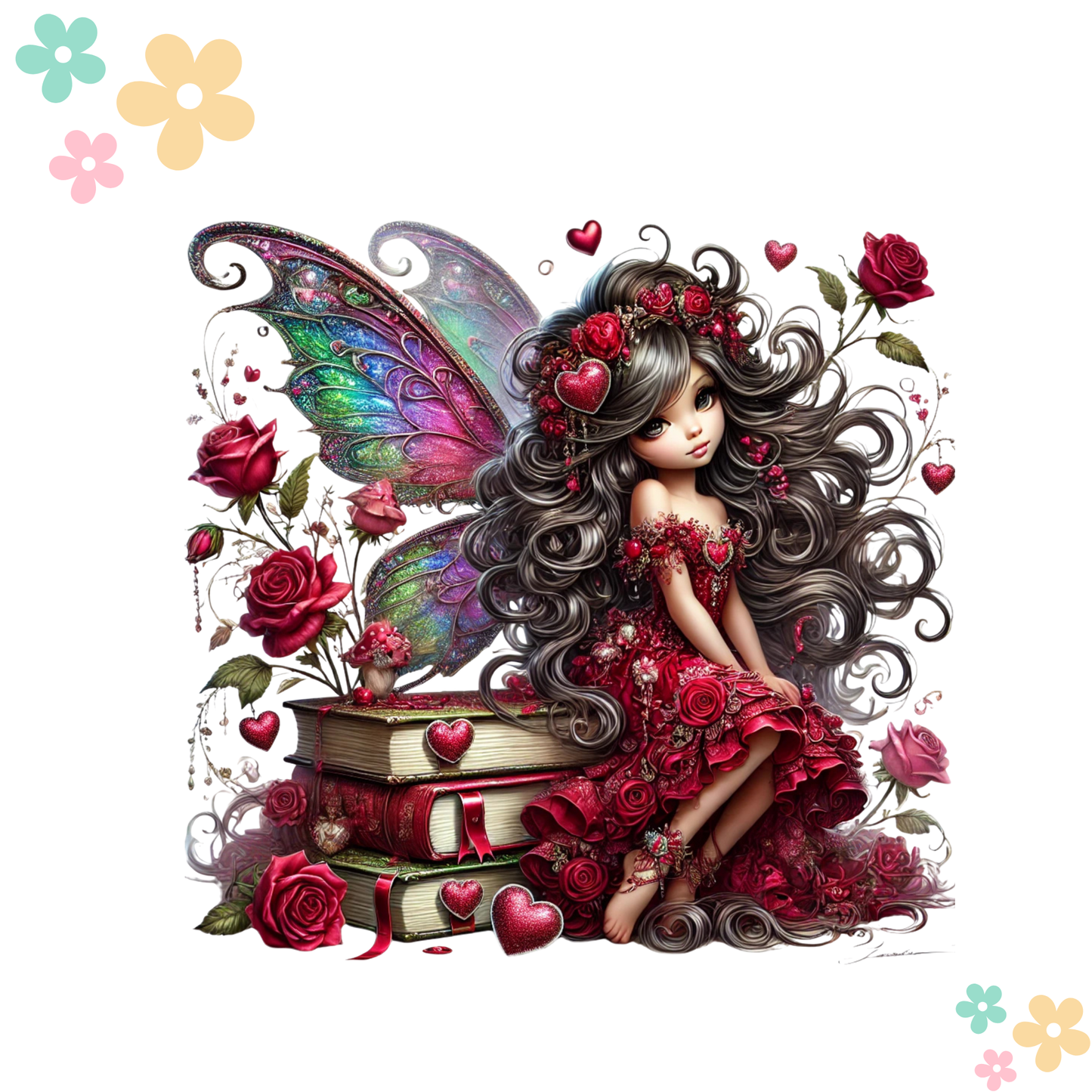 Fée Rose Rouge Love