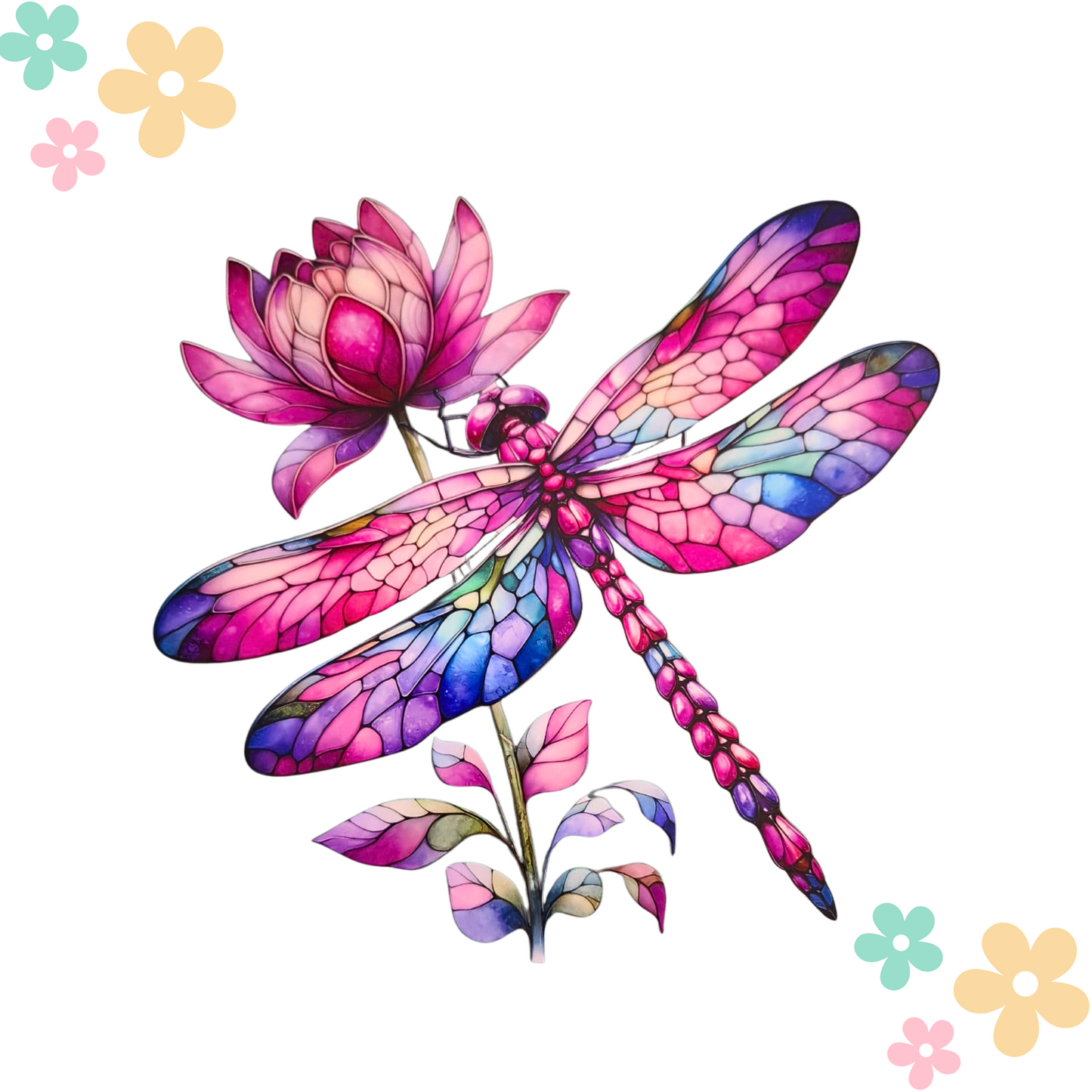 Libellule Rose