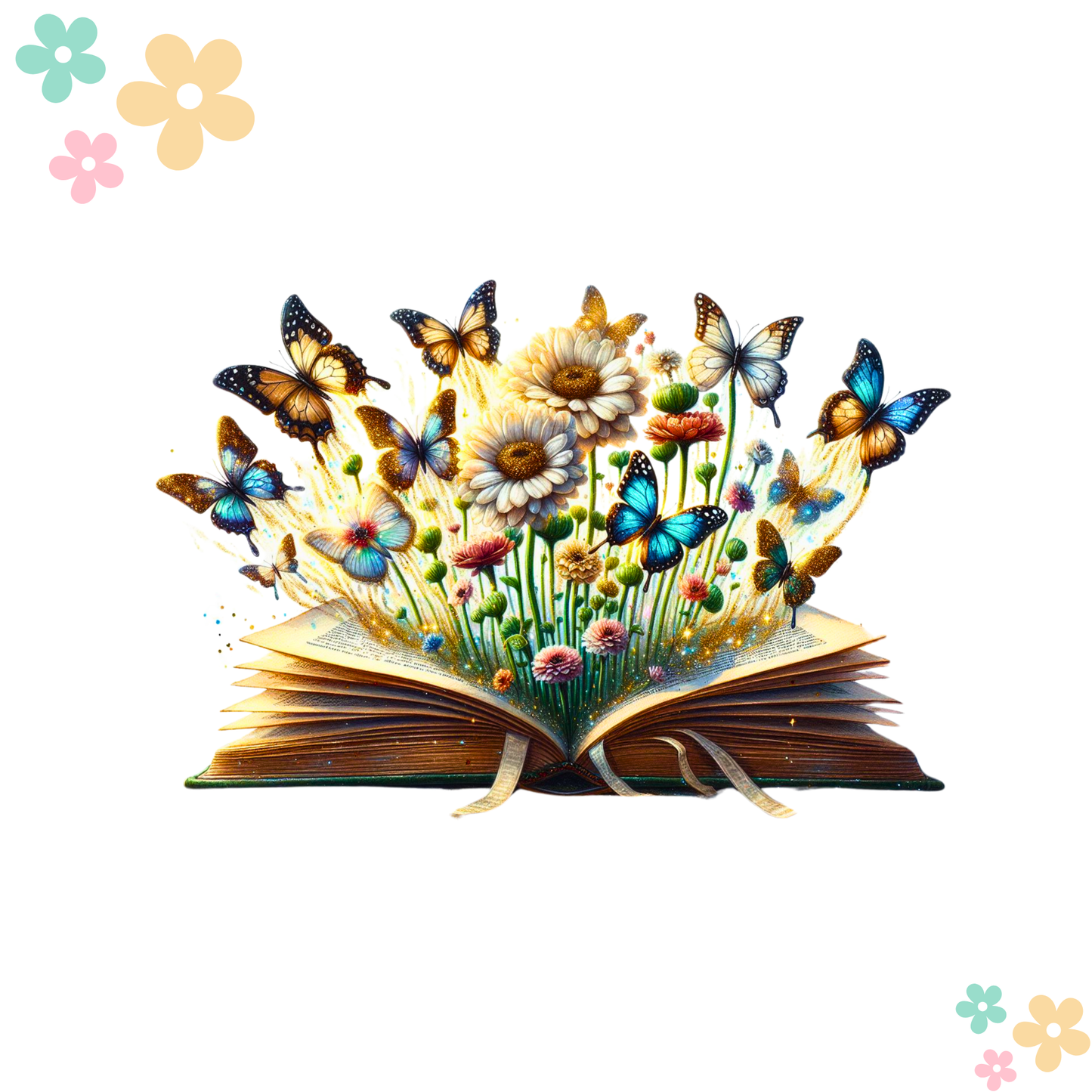 Livre Papillons Or & Bleu