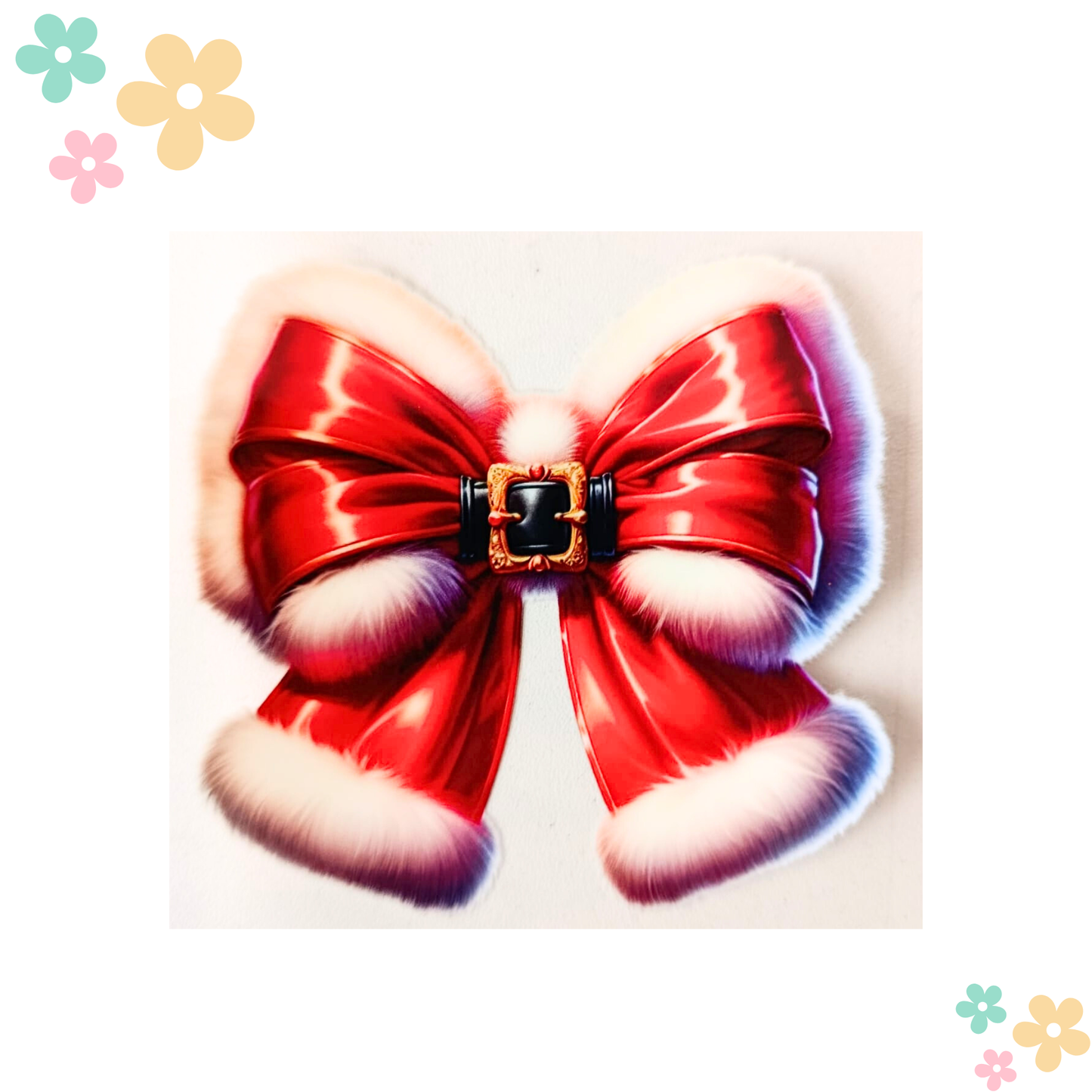 Noeud effet cuir rouge