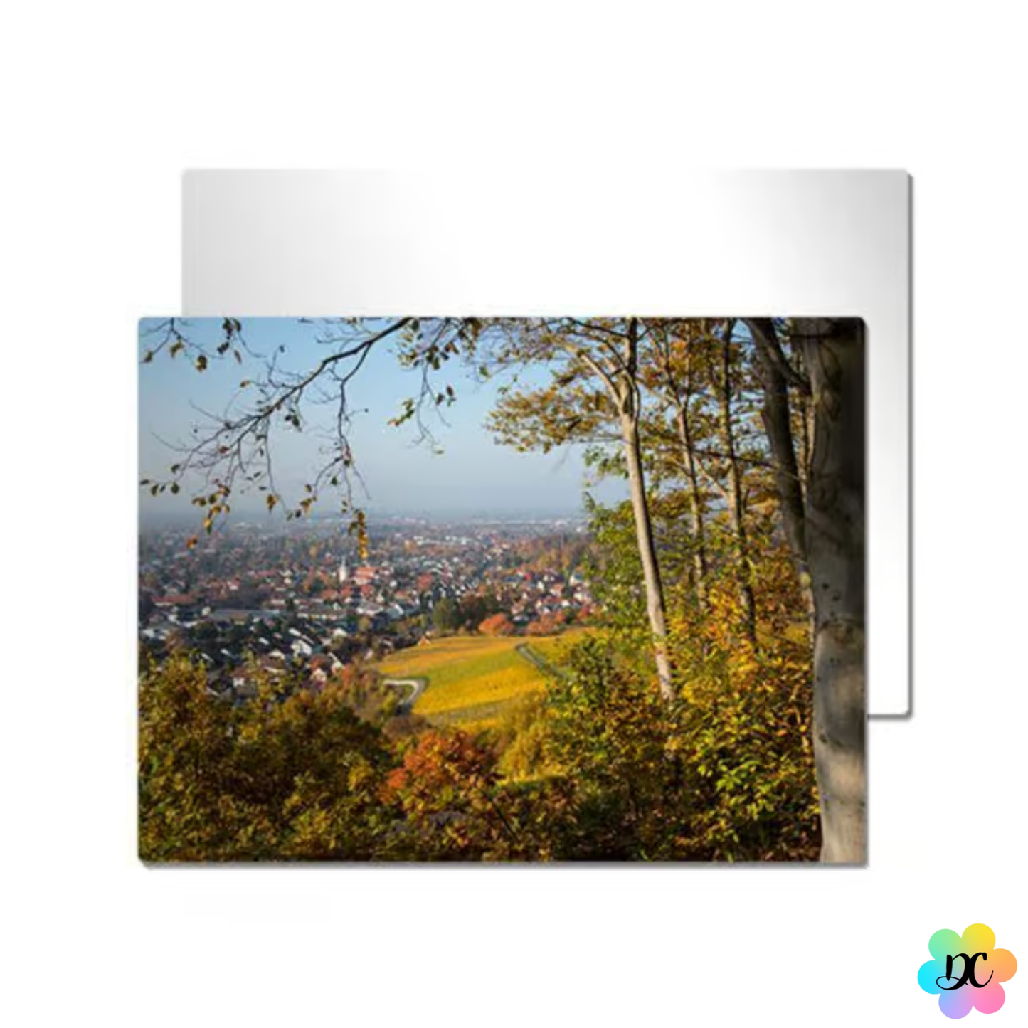ChromaLuxe tableau photo en aluminium blanc brillant