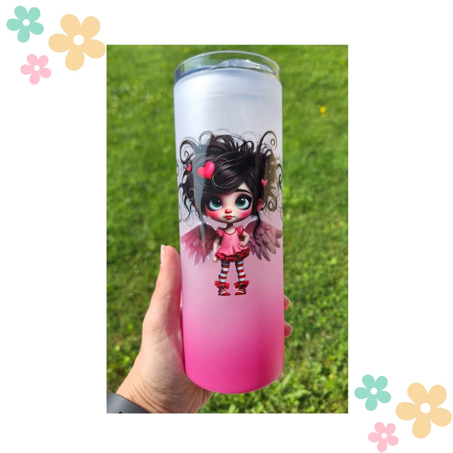 Tumbler Effet Verre Givré Coloré Personnalisable – 750 ml