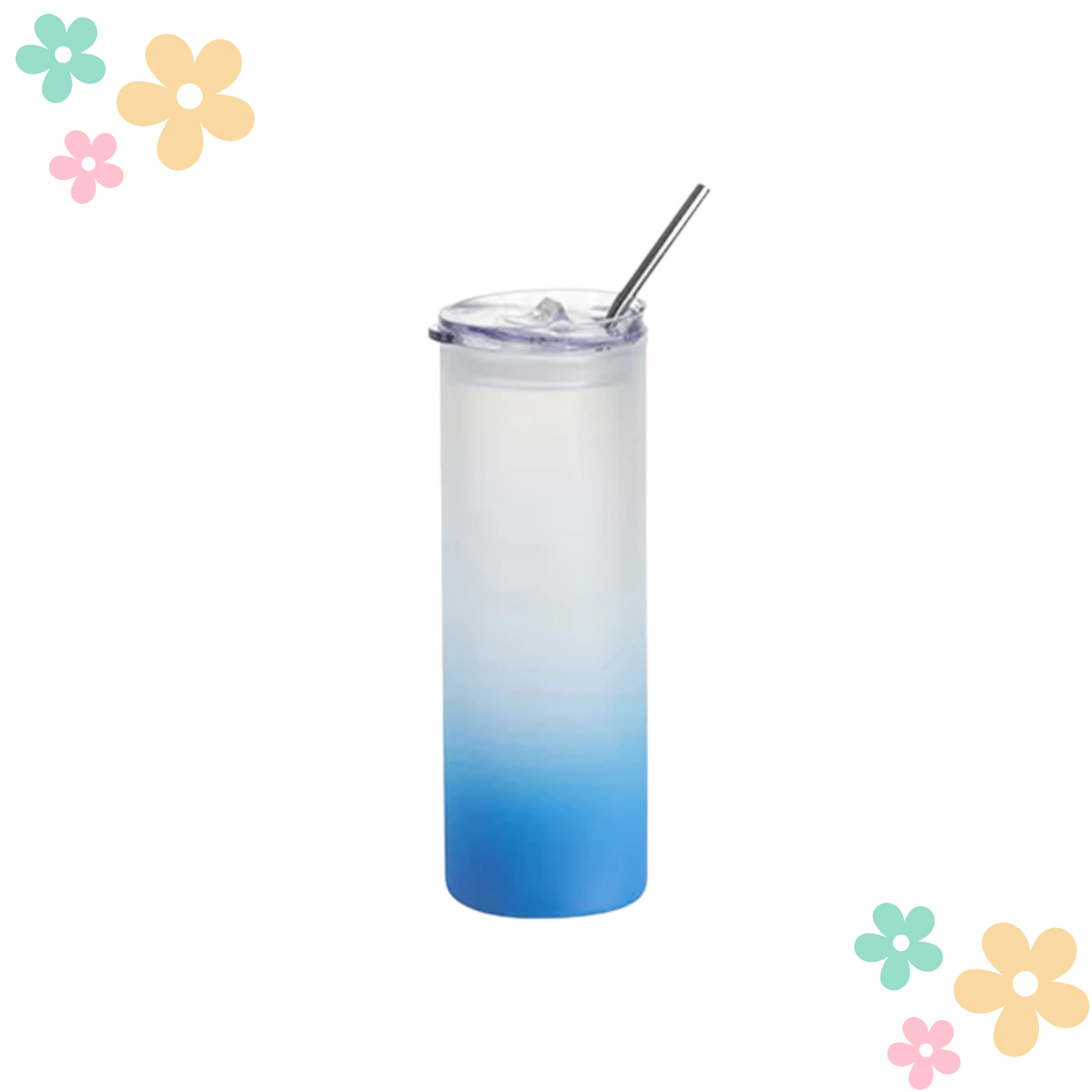 Tumbler Effet Verre Givré Coloré Personnalisable – 750 ml