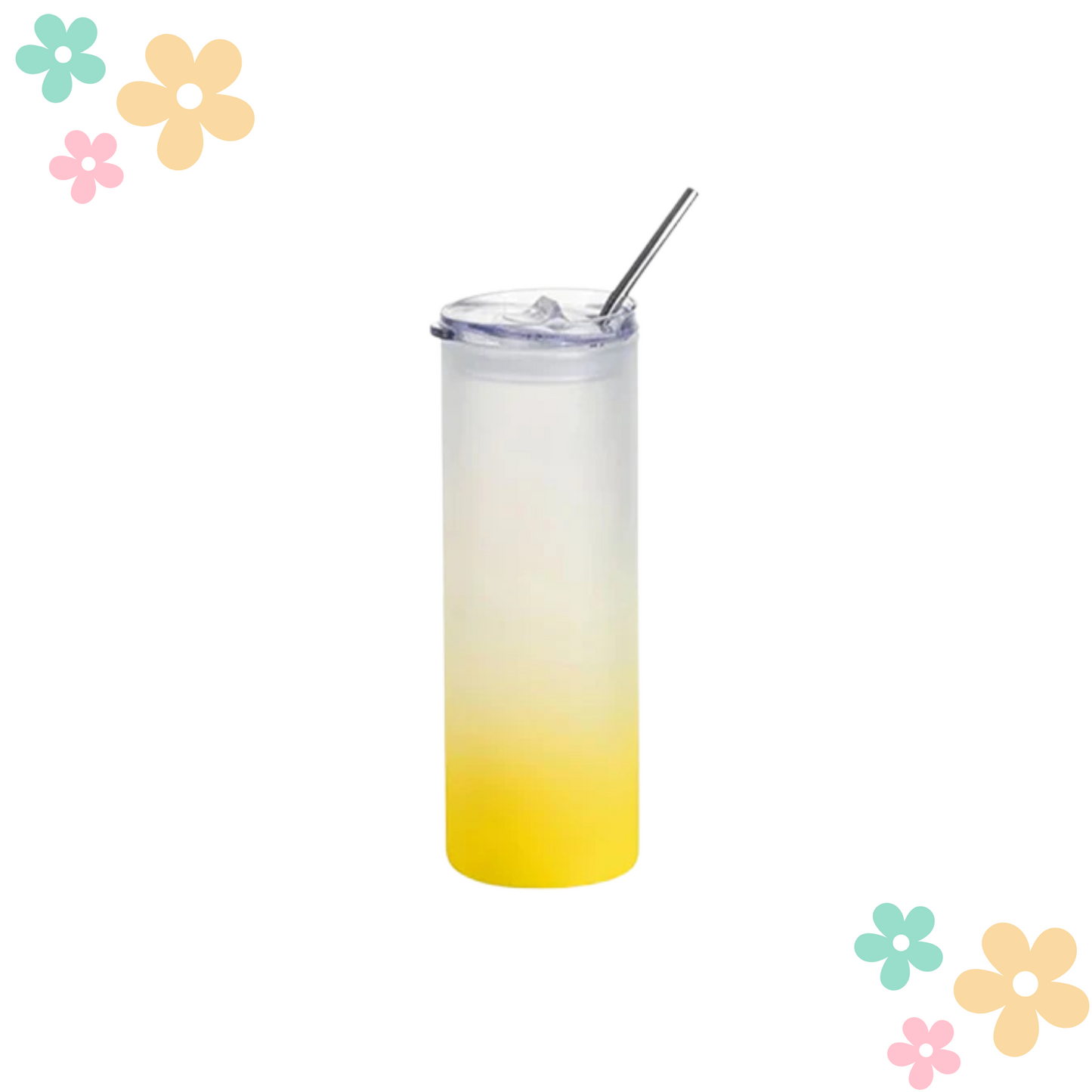 Tumbler Effet Verre Givré Coloré Personnalisable – 750 ml