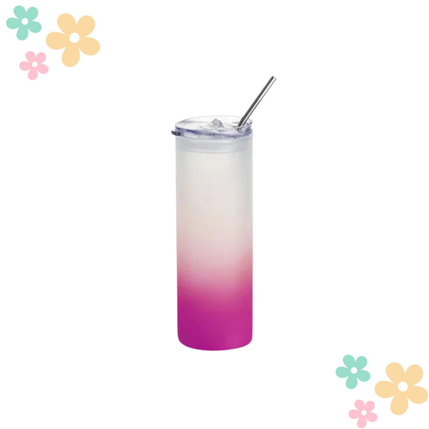 Tumbler Effet Verre Givré Coloré Personnalisable – 750 ml