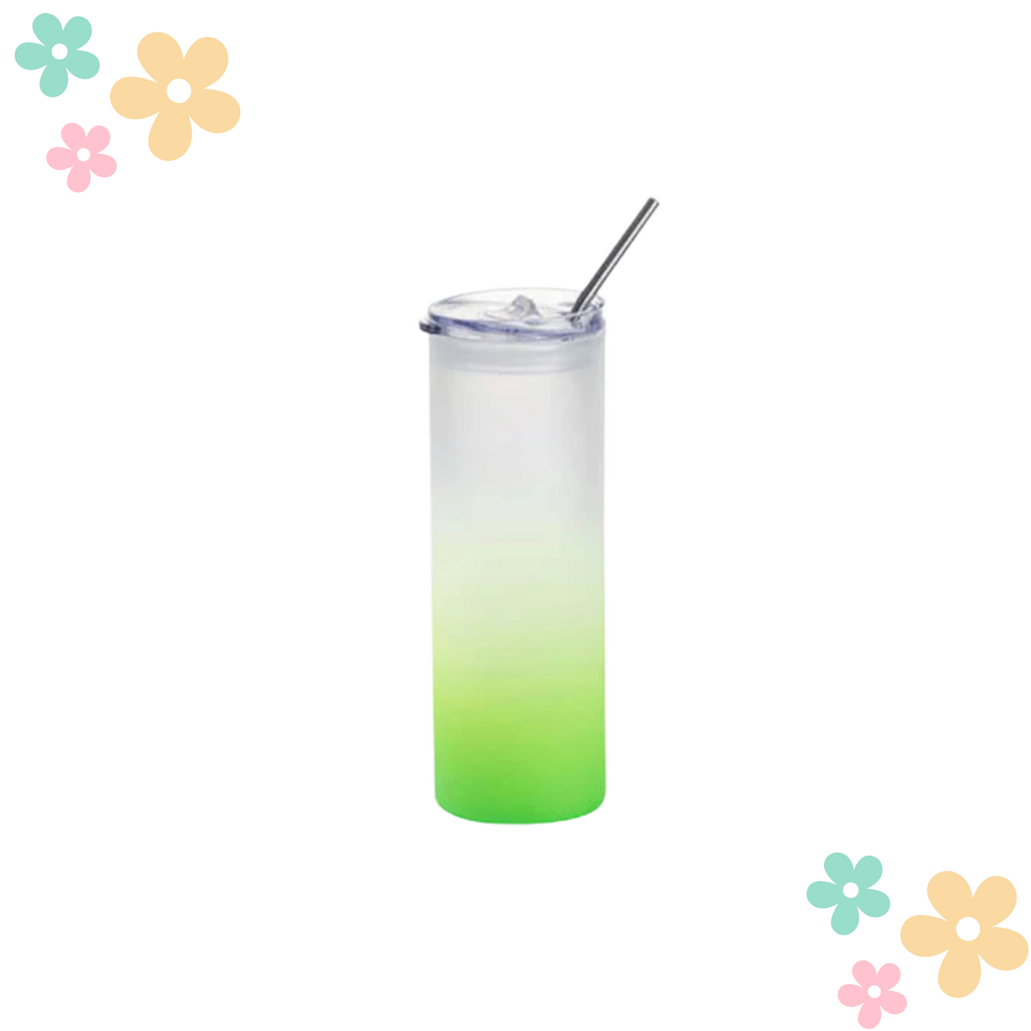 Tumbler Effet Verre Givré Coloré Personnalisable – 750 ml