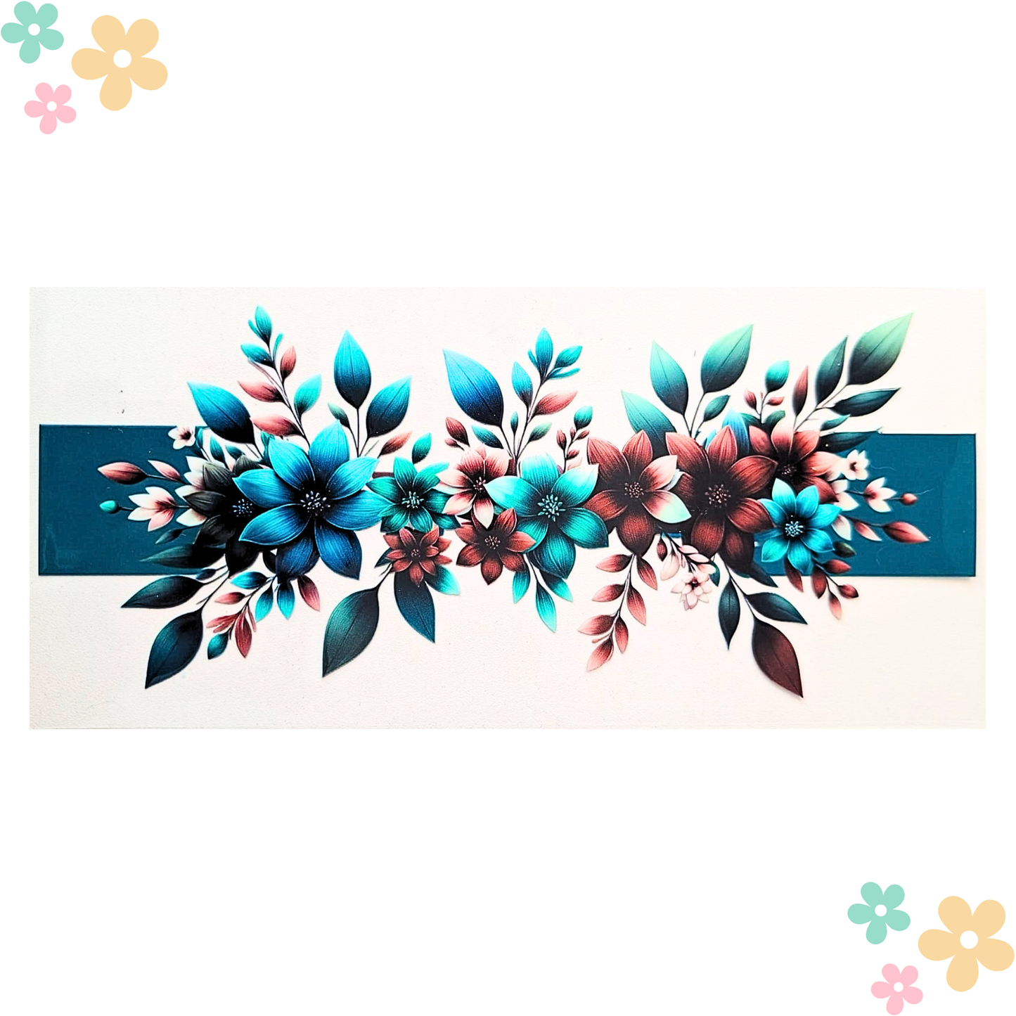 Wrap Bande Florale Bleue
