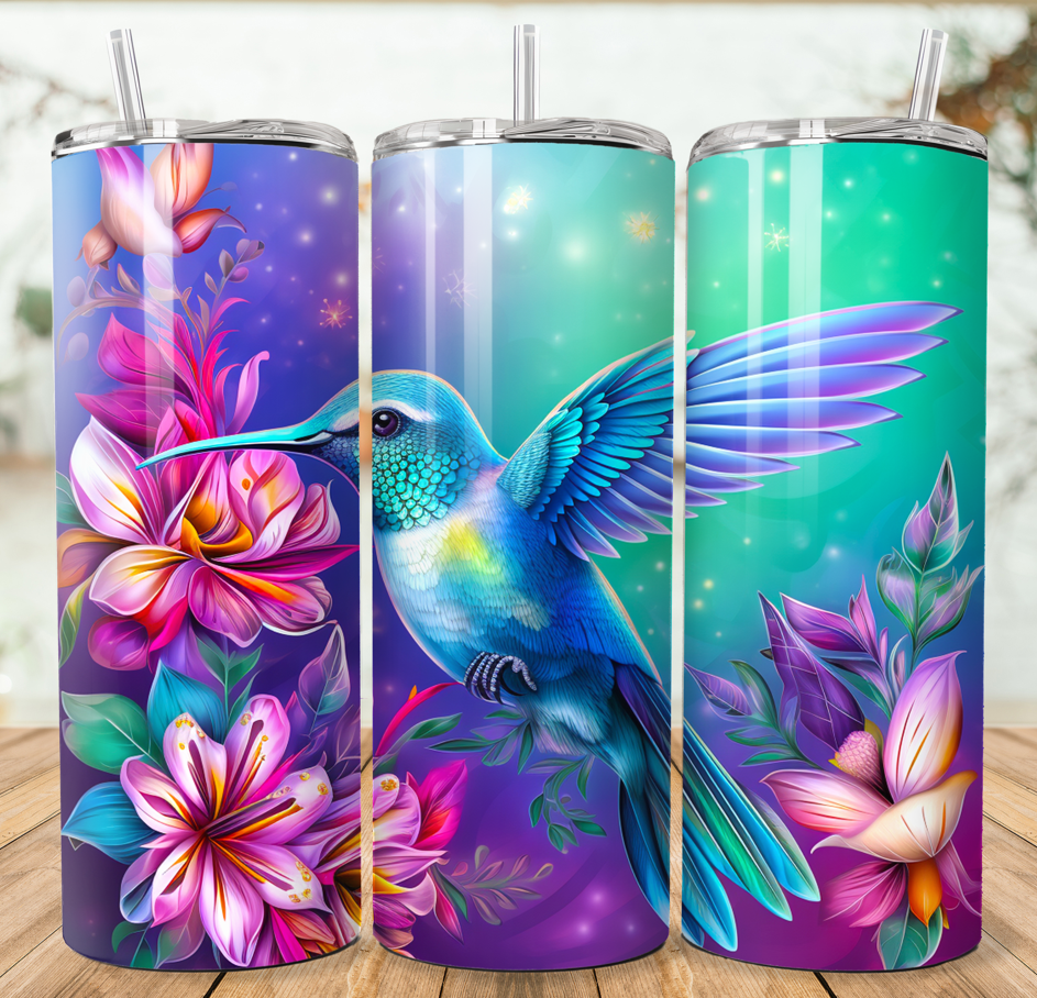 🌺 Tumbler Skinny Iris, le Colibri Éclatant