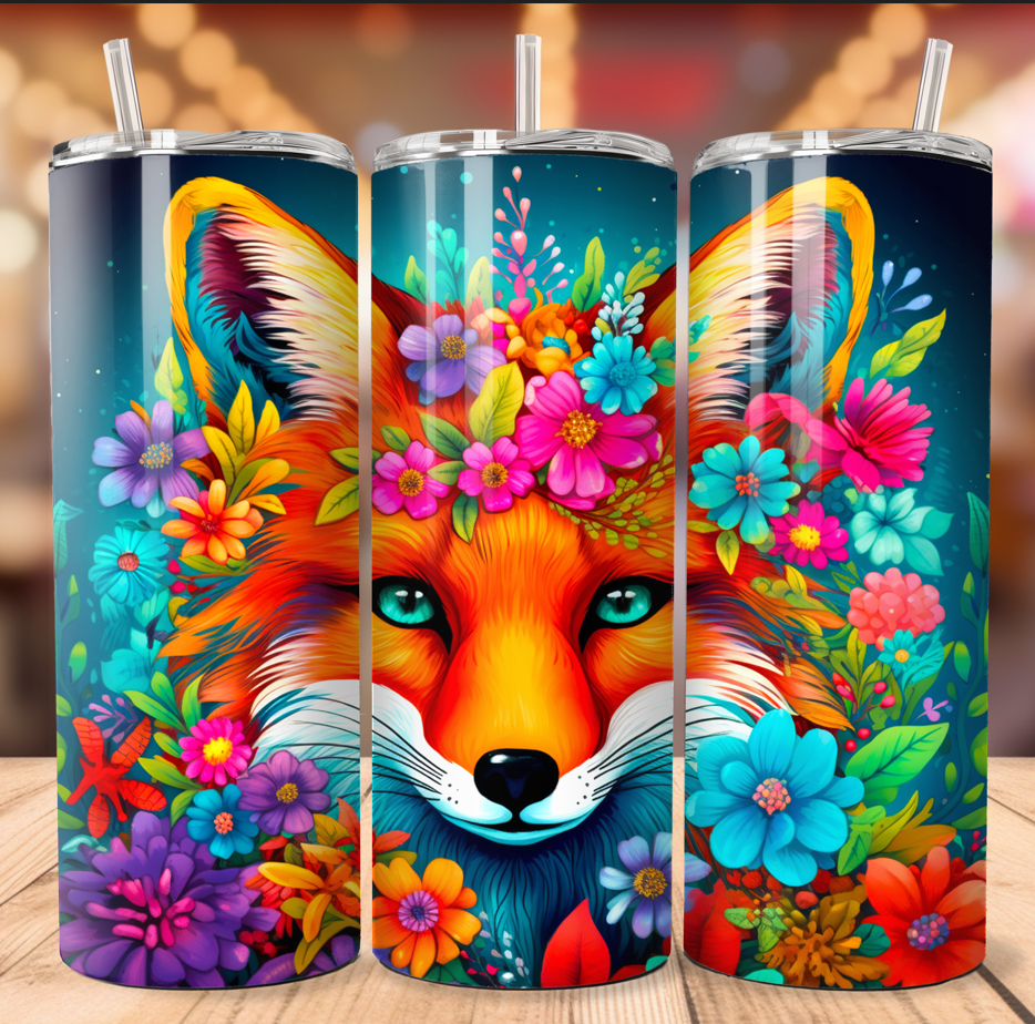 🦊 Tumbler Skinny "Roxy", la Renarde Flamboyante 🦊