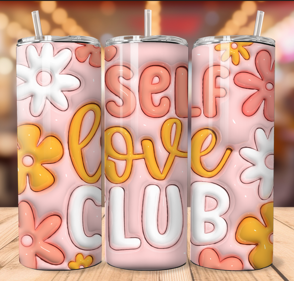 🌼 Tumbler Skinny Self Love - Fleur Hippie 🌼
