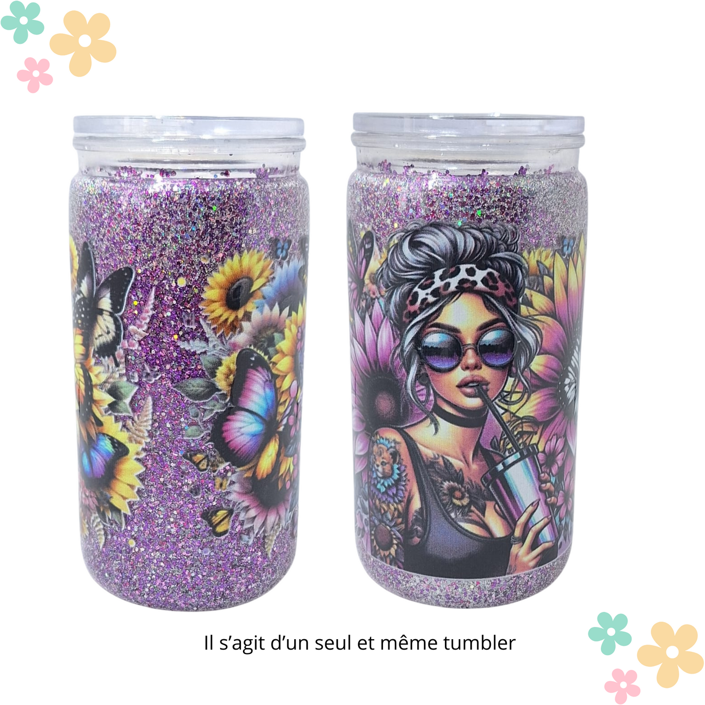 Tumbler Paillettes fixes Coffee Girl 🏷️