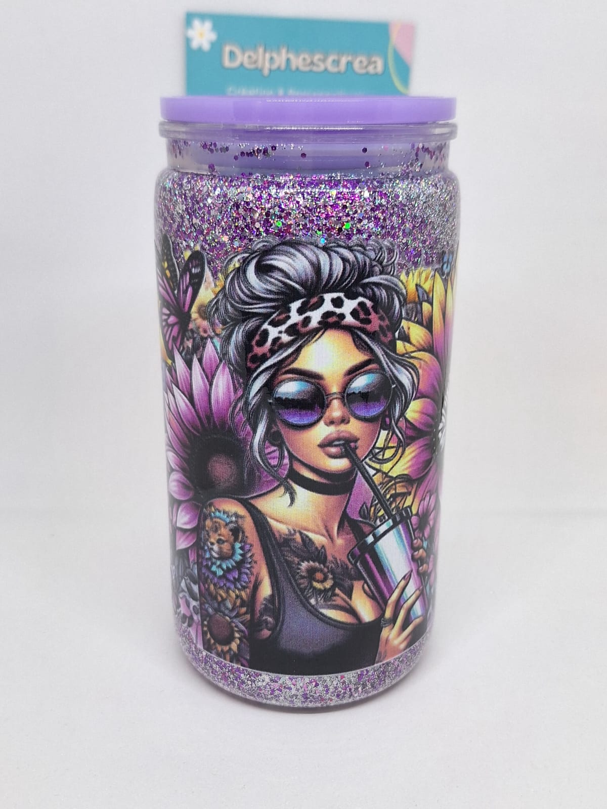 Tumbler à paillettes fixes – Brille sans bouger !