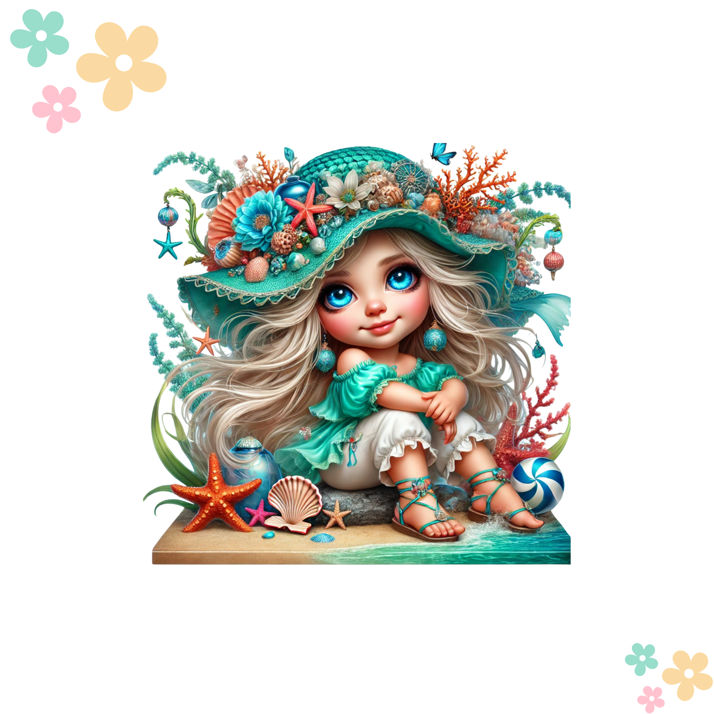 Fille Plage et Coquillage