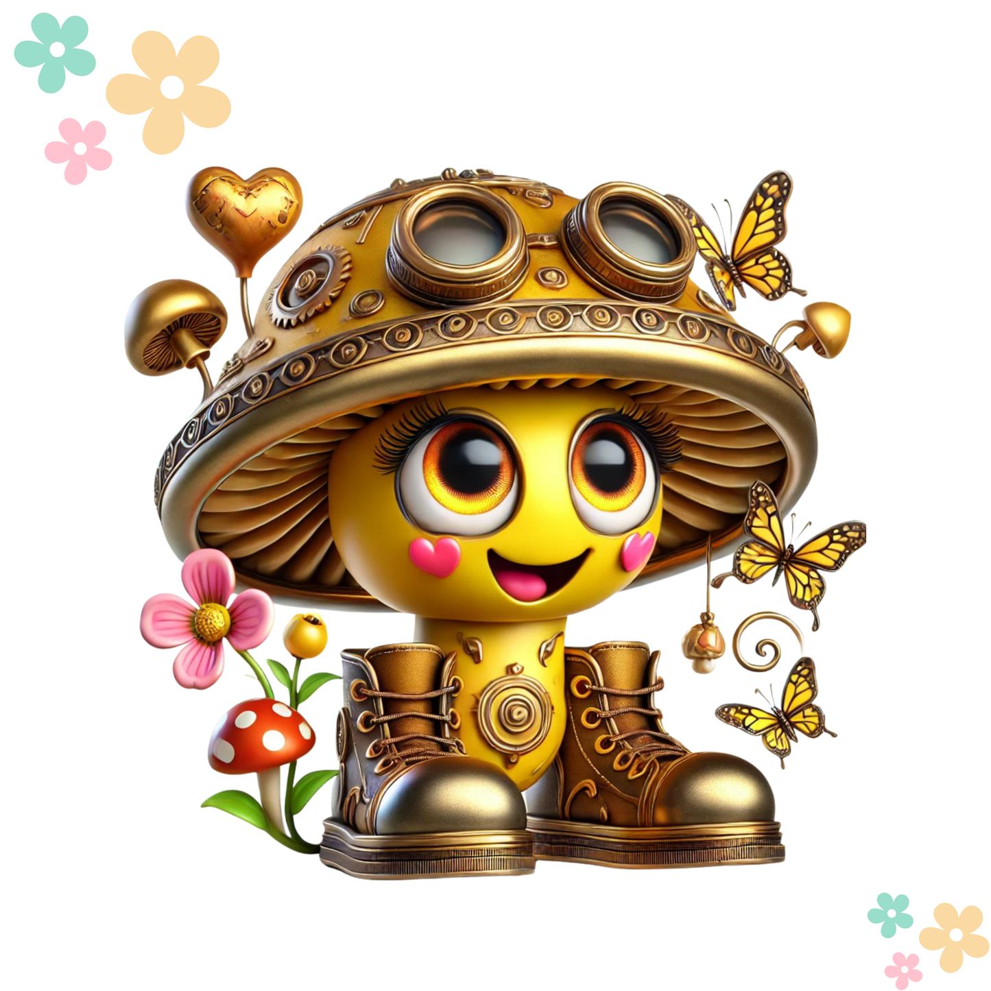 Champignon Steampunk Jaune