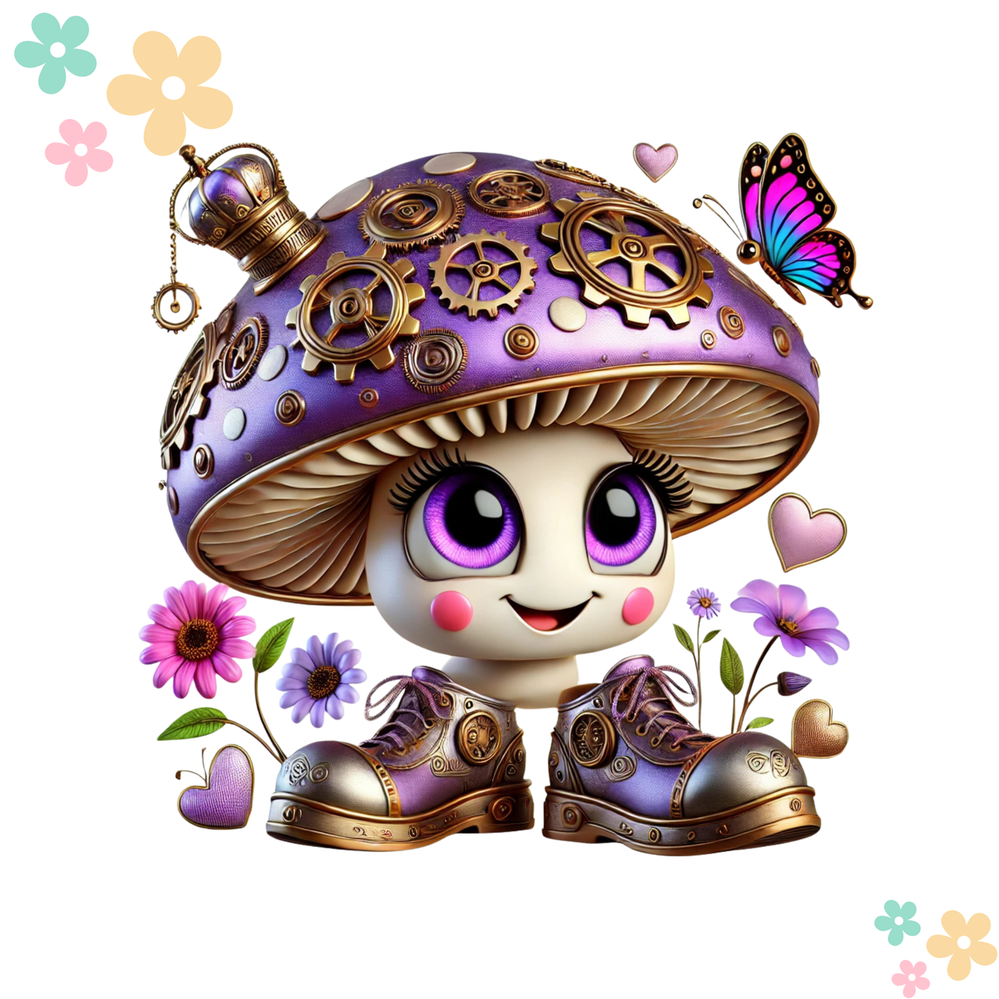 Champignon Steampunk Violet