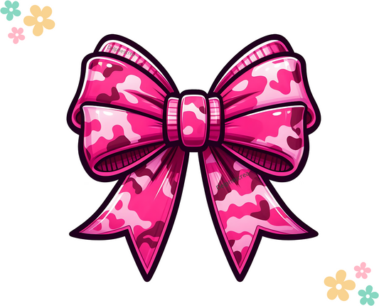 Nœud Camouflage - Octobre Rose (Copie)