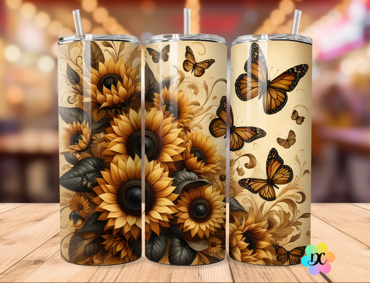 Tournesol et Papillons