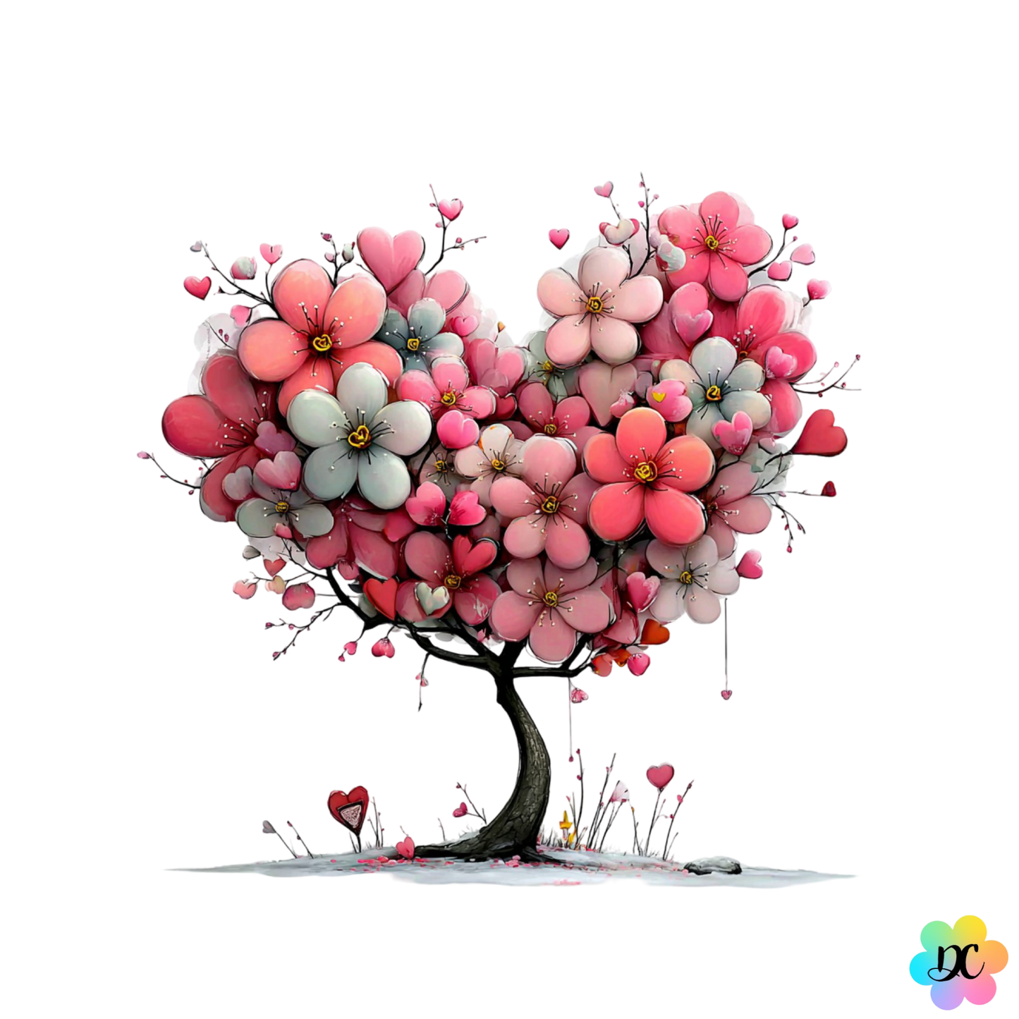 Arbre Coeurs et Fleurs #3