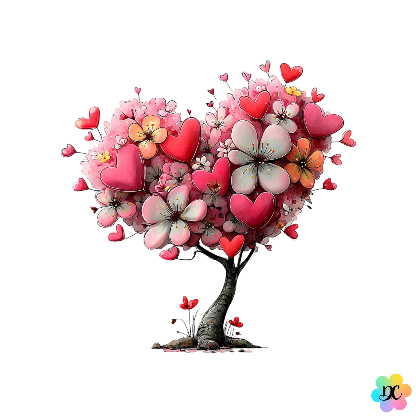 Arbre Coeurs et Fleurs #4