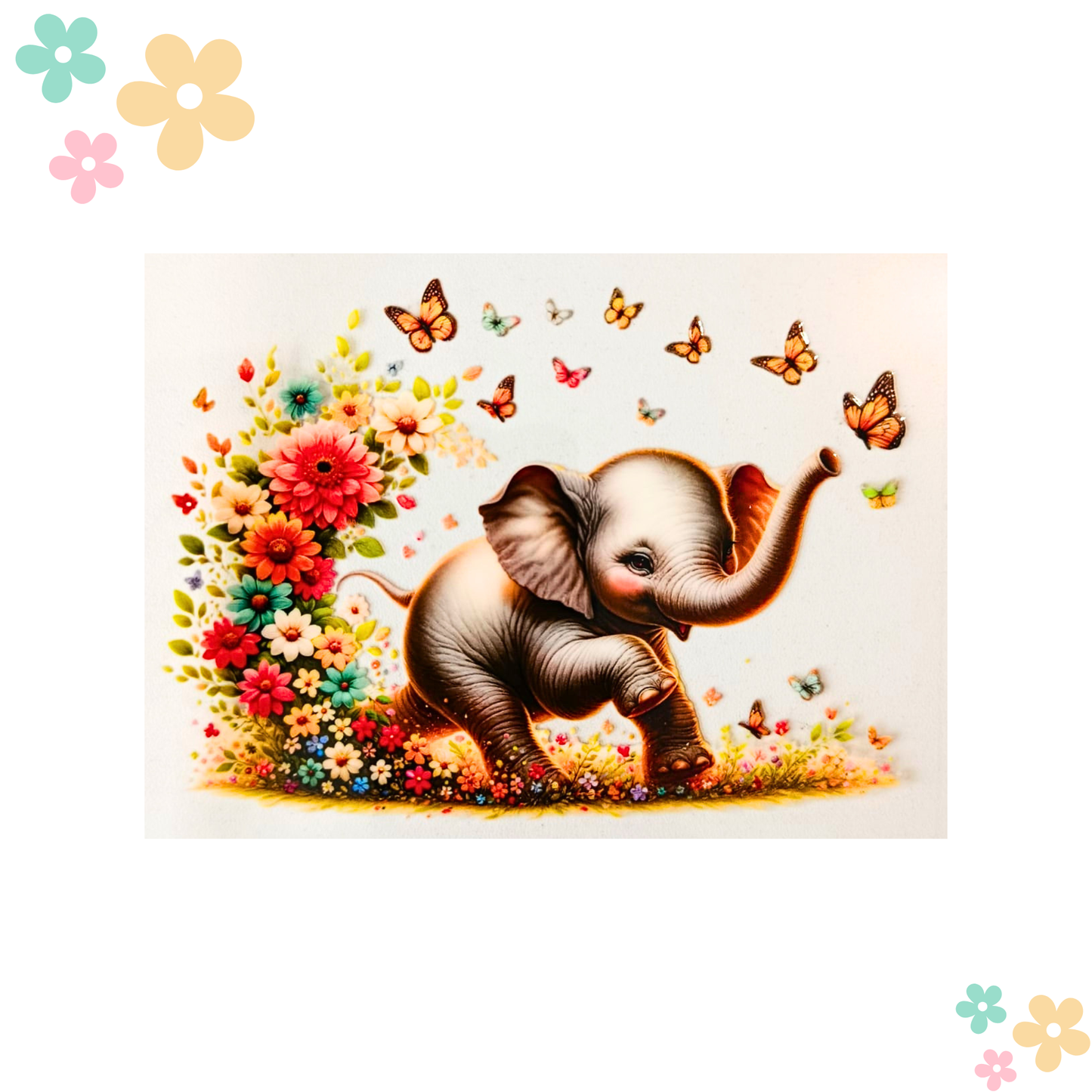 Eléphanteau Papillons