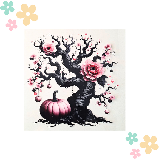 Arbre Roses & Citrouilles