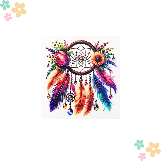 Attrape-Rêves Plumes Multicolores