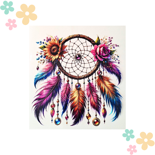 Attrape-Rêves Plumes Roses