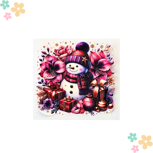 Bonhomme de neige floral