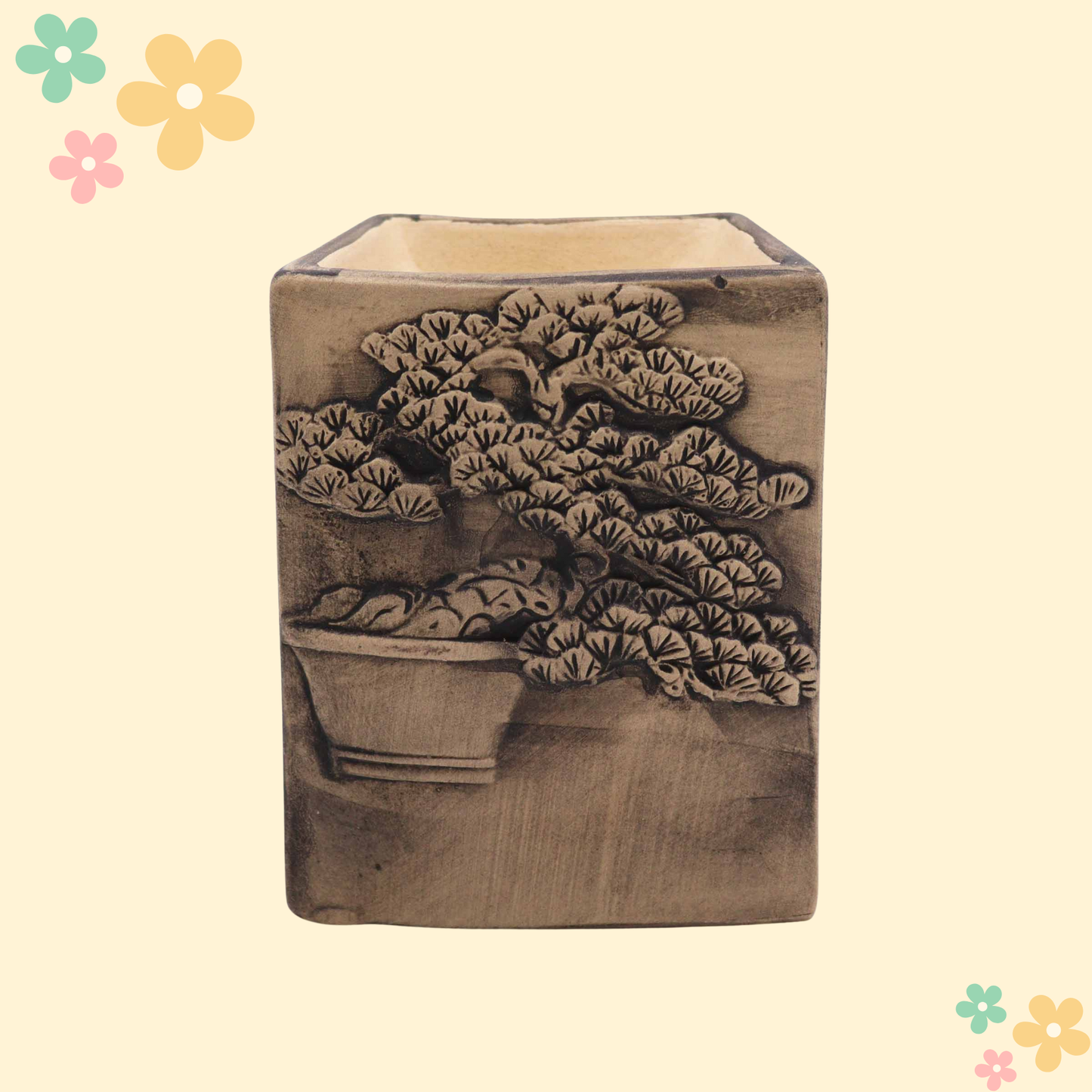 Brûleur Bonsaï Peint à la Main - Céramique