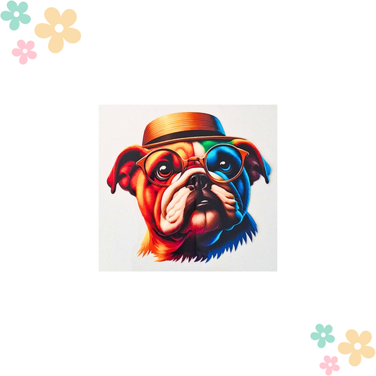 Bulldog Chapeau de paille