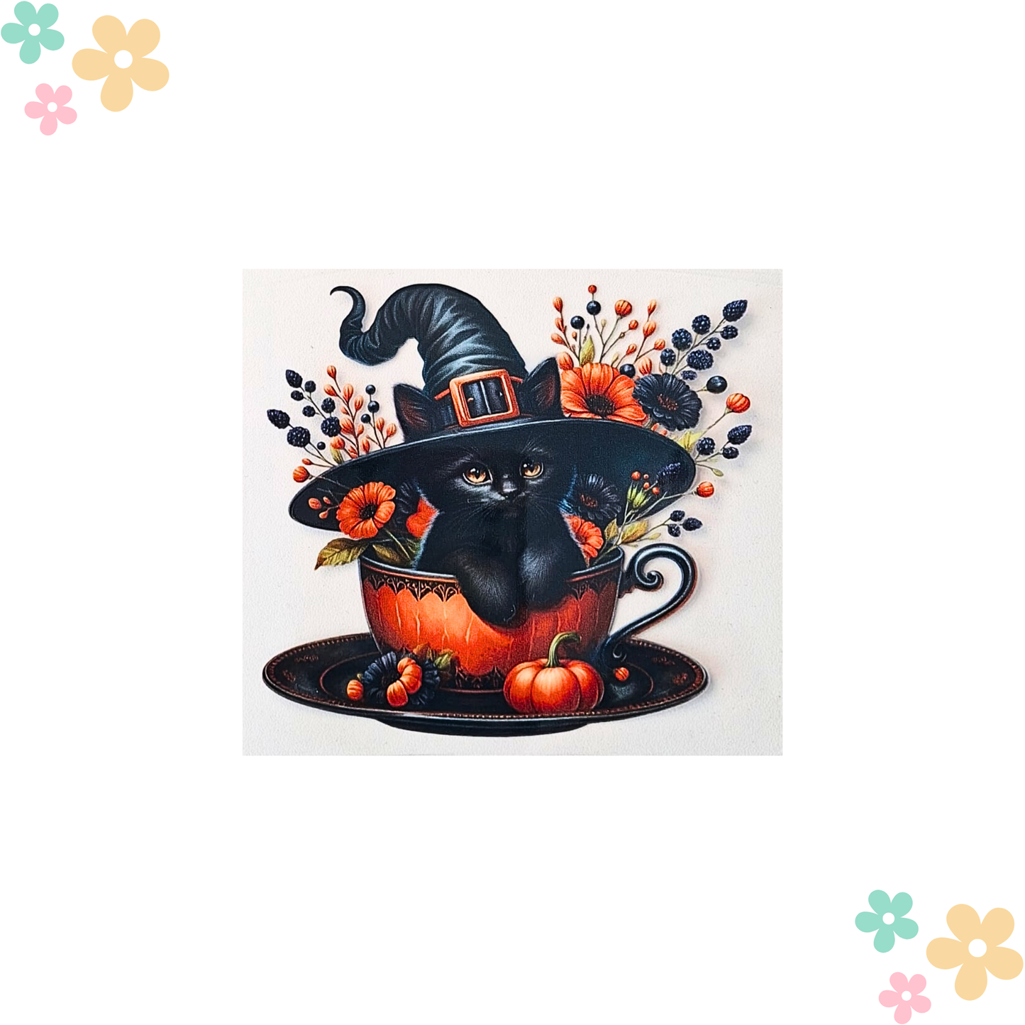 Chat Noir Halloween Floral