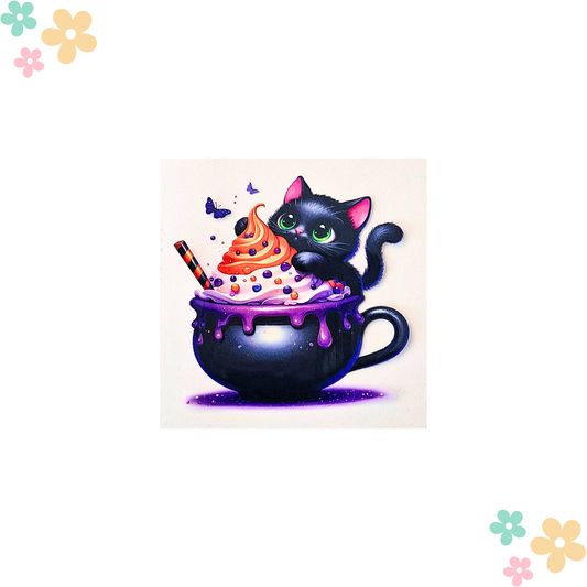 Chaton Tasse Papillons