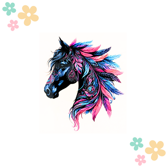 Cheval Plumes Roses