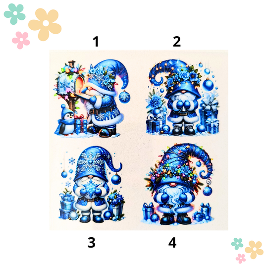 Gnomes noël bleu #1