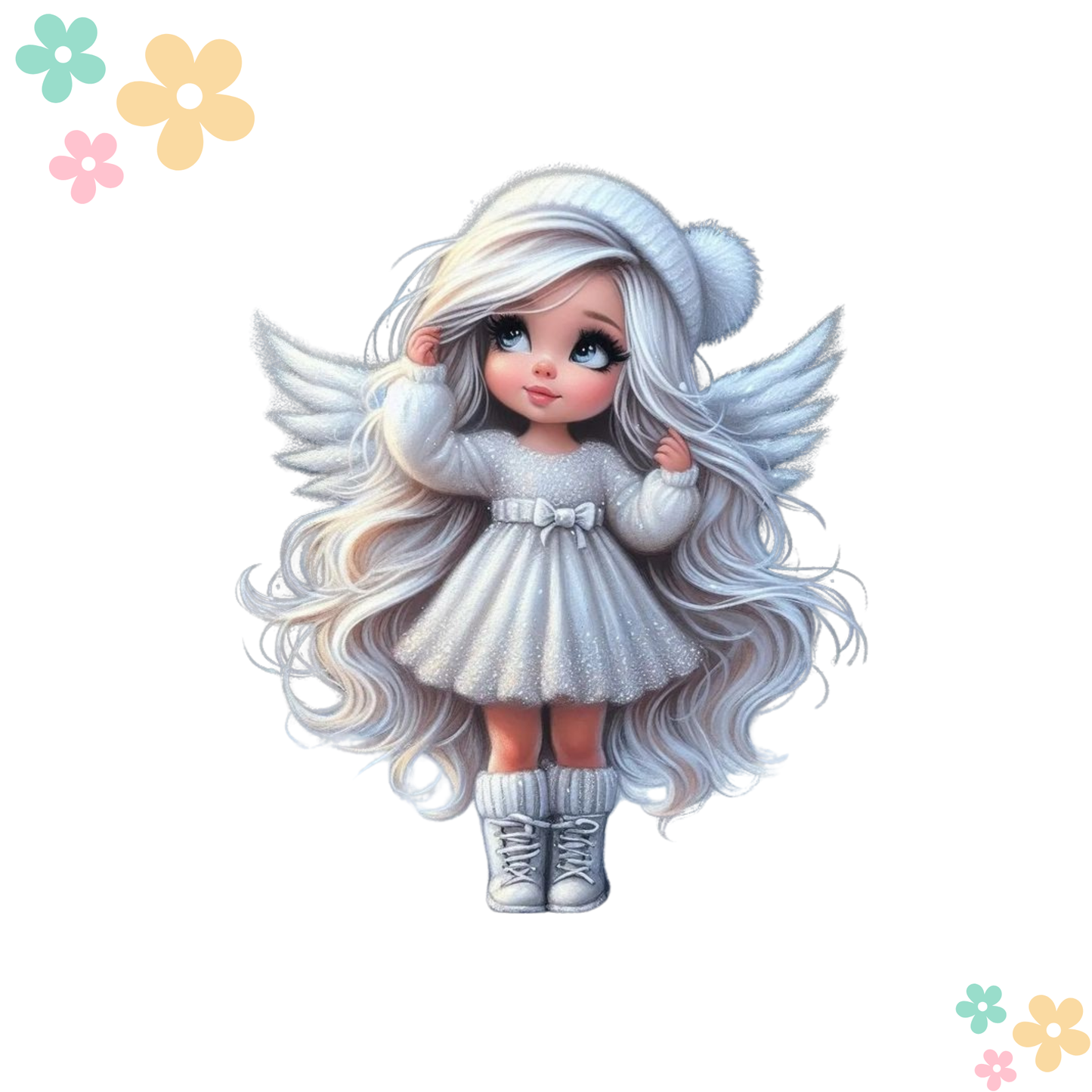 Fille Ange en Blanc
