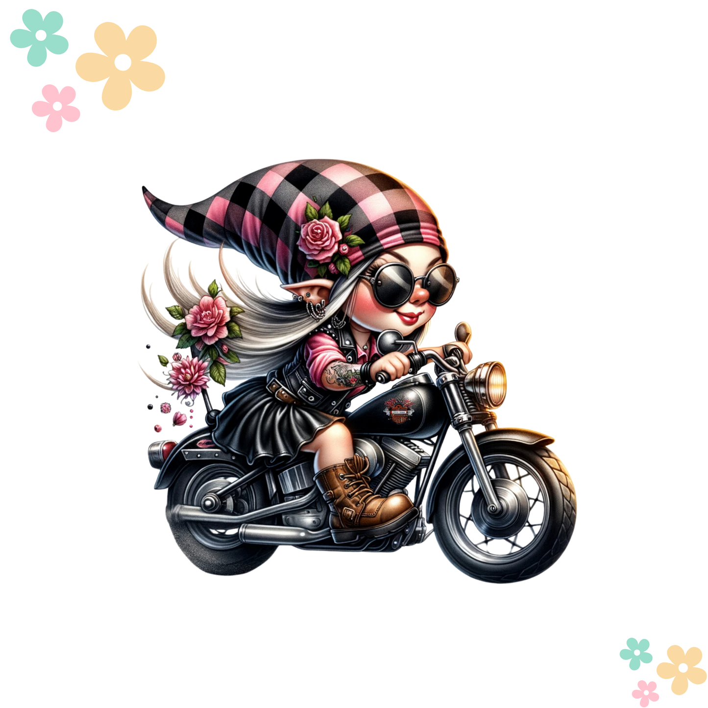 Fille Gnome Biker