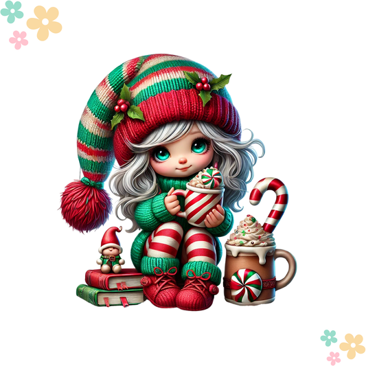 Fille Rouge et Vert Sucre d'Orge