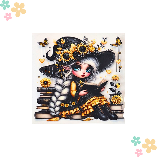 Fille au bouquin