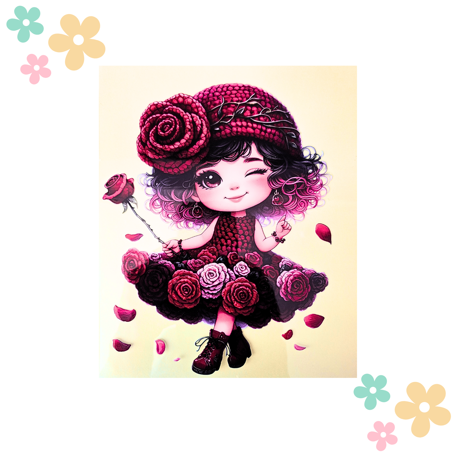 Fille Rose Rouge Smile