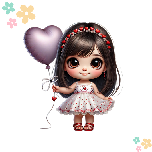 Fillette Ballon Love