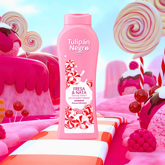 Gel douche Tulipan Negro - Fraise Chantilly