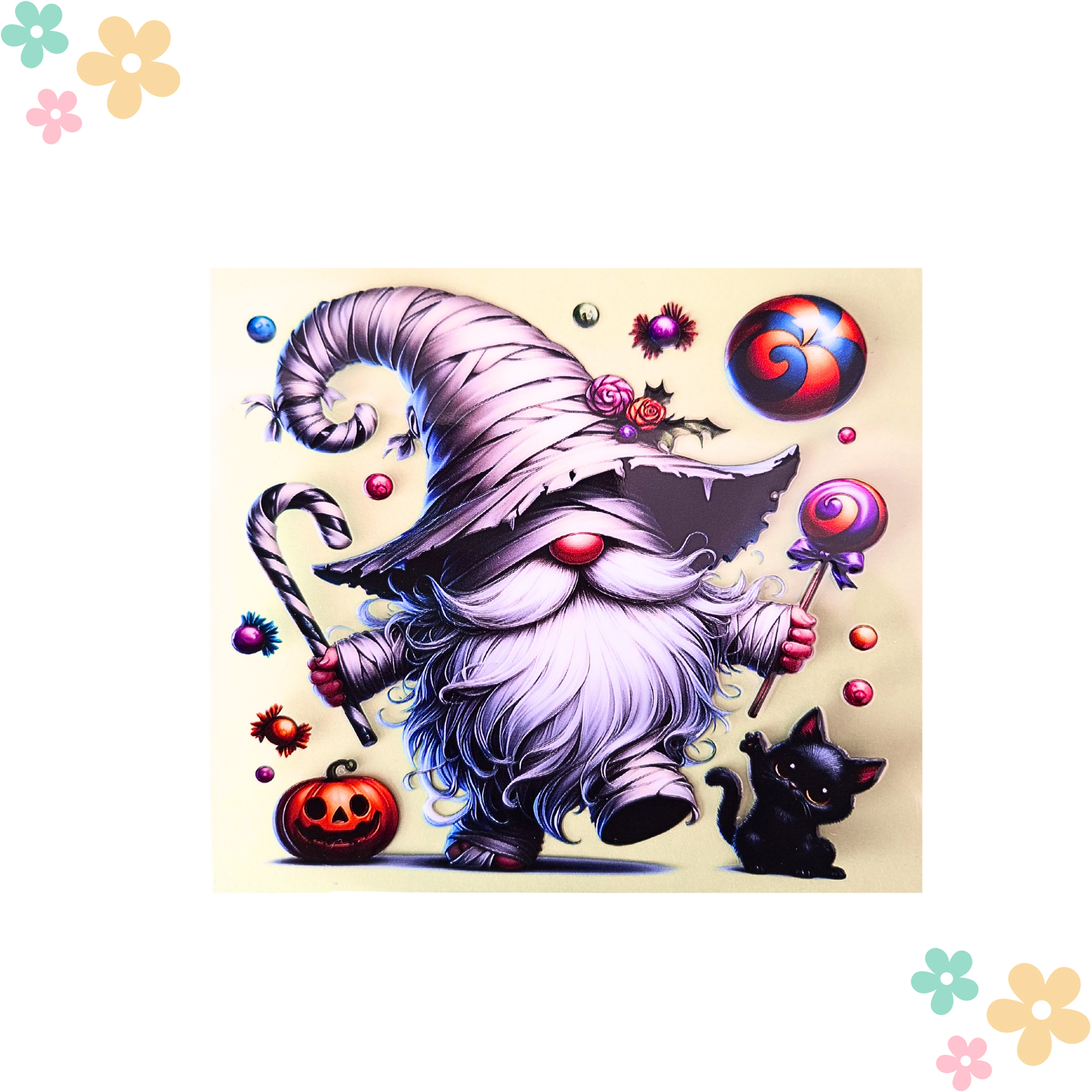 Gnome Halloween Momie Sucettes