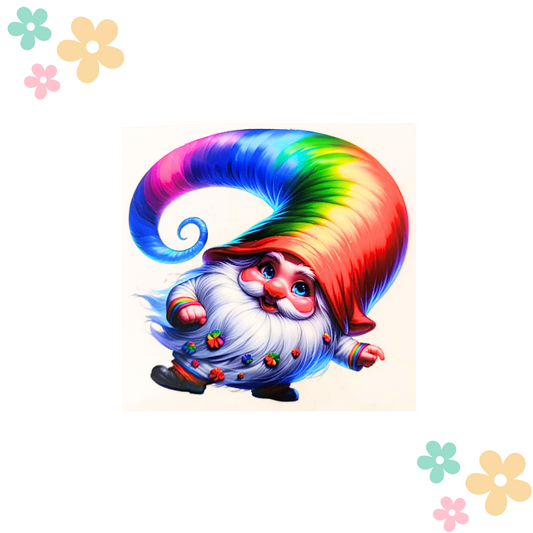 Gnome Multicolore Fleurs